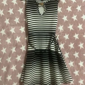 semi casual dress stripes small size